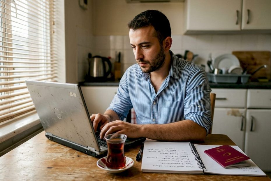 Turkish professional updating CV in London flat