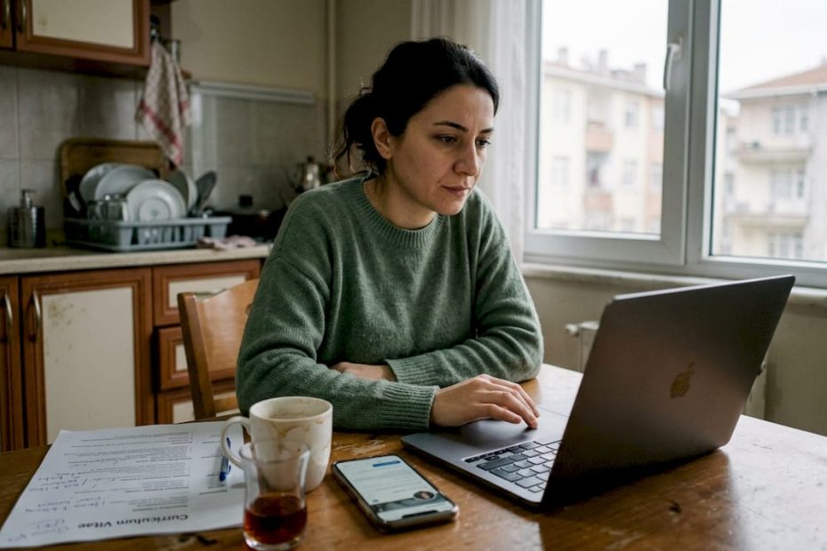 Turkish professional searching UK job listings